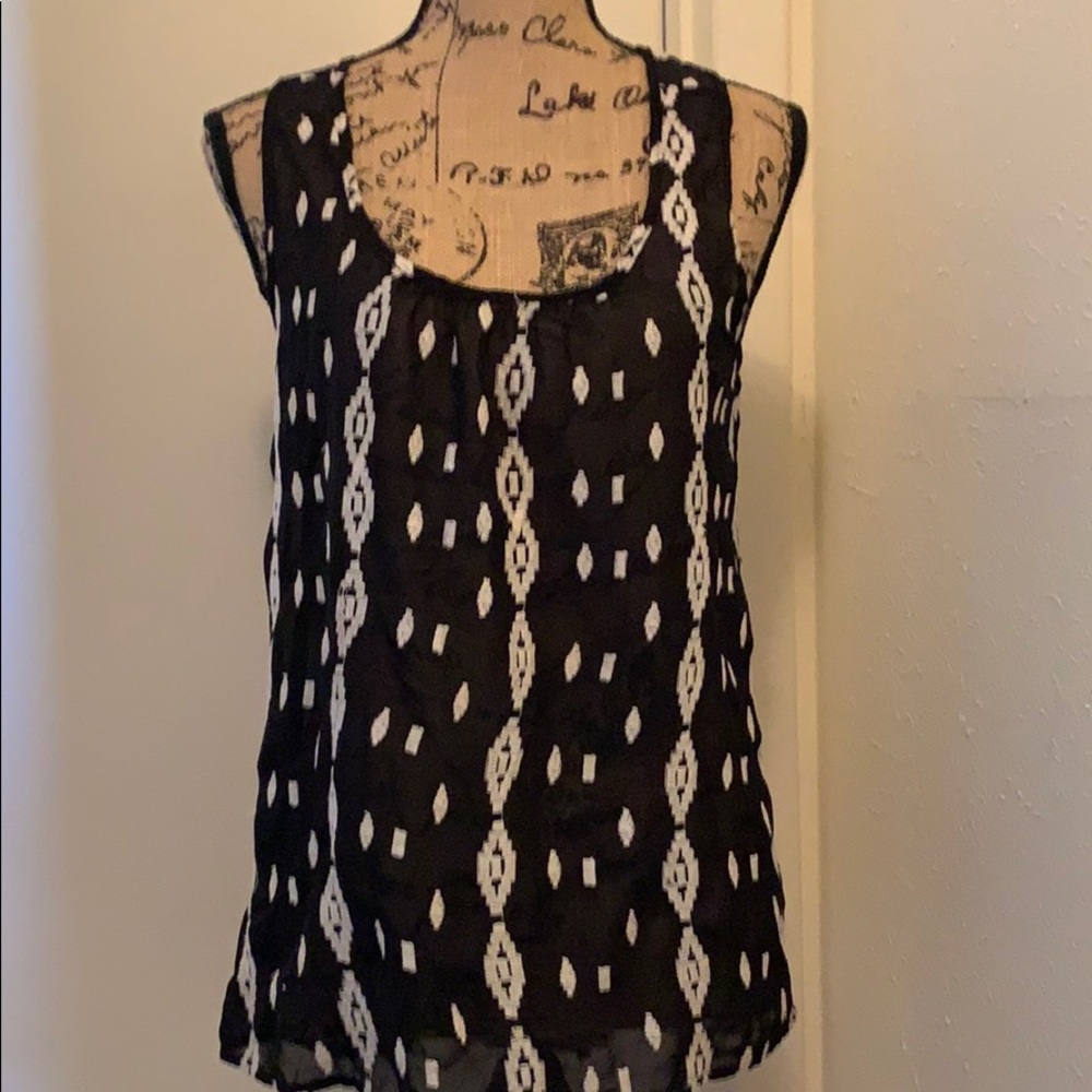 Black sheer tunic